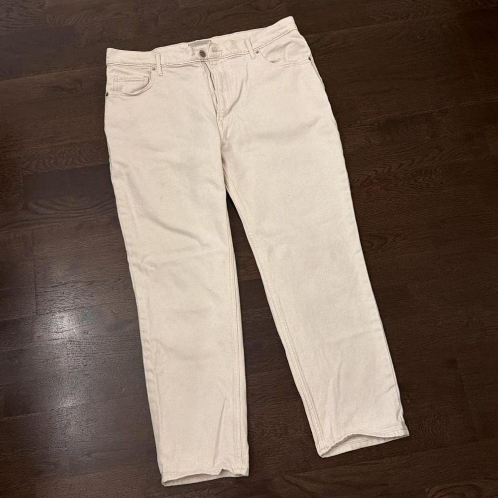 Everlane Original Cheeky Organic Cotton Jean‎ | Cream | 33